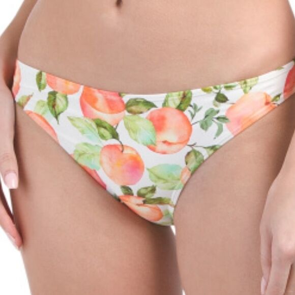 BCBG Generation Women's Peachy Lace Up Top & Ruched Bikini Bottom Size Large - Picture 7 of 16